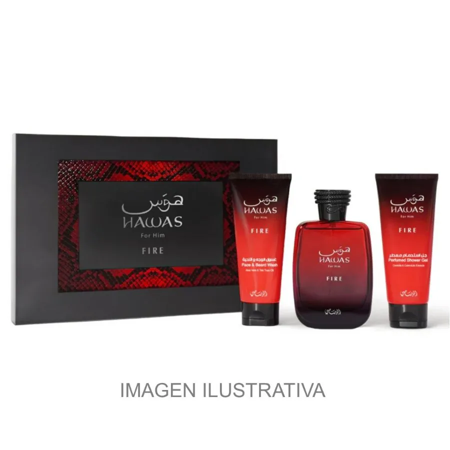 SET C RASASI HAWAS FIRE 100ML. EDP+AFTER+GEL