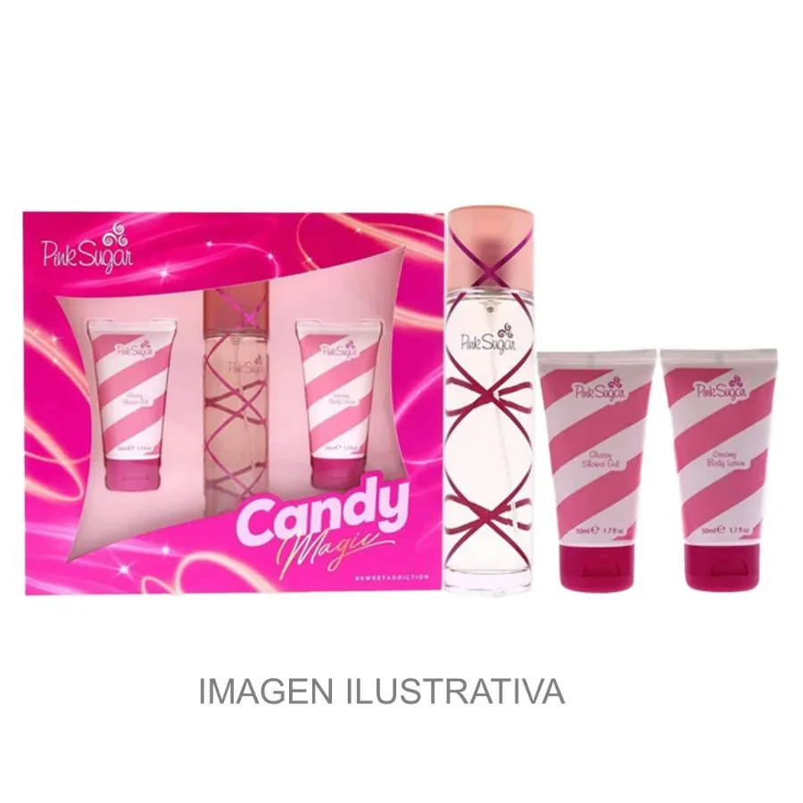 SET D PINK SUGAR 100ML. EDT+CREMA+GEL